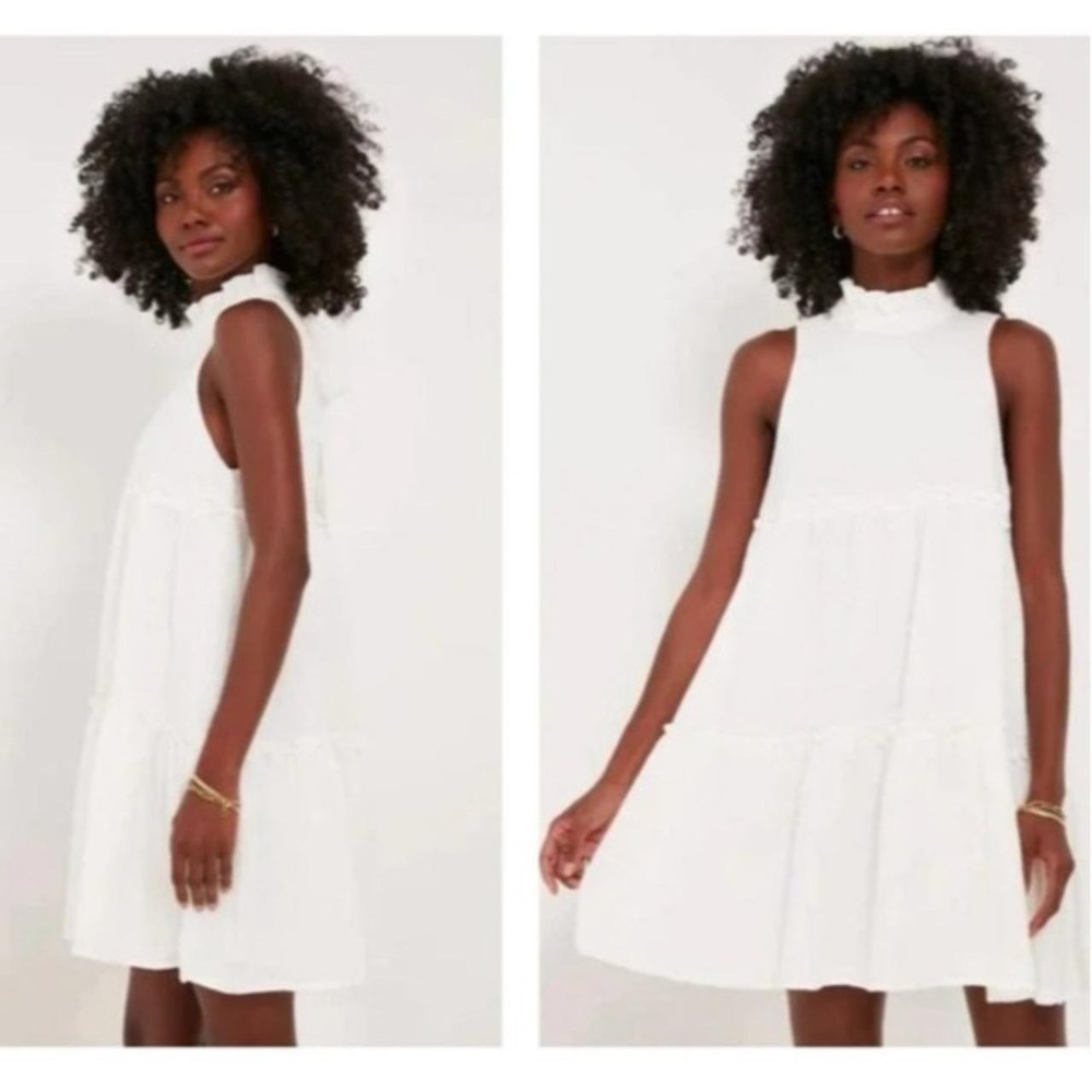 Tuckernuck Pomander Place Morgan White Mini Swing Dress (MSRP: $158) Medium - Picture 2 of 8